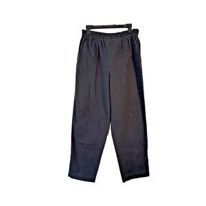 VINTAGE Double Take Womens Size 14 Petite Pull On Straight Leg Pants Black